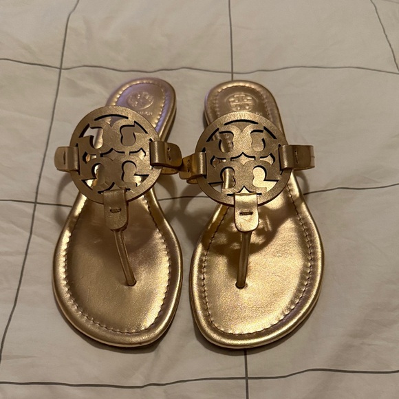 Tory Burch Miller Sandals in Rose Gold Size 8.5 - Picture 1 of 7